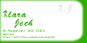 klara jech business card