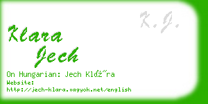 klara jech business card